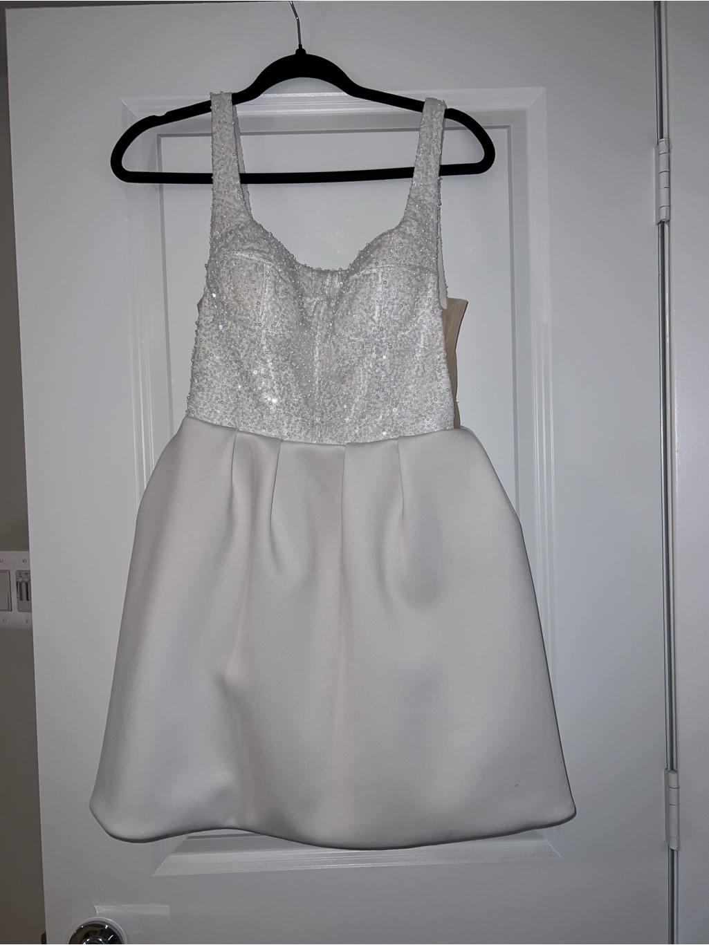 Beaded Ivory Mini Dress — image 2 of 7